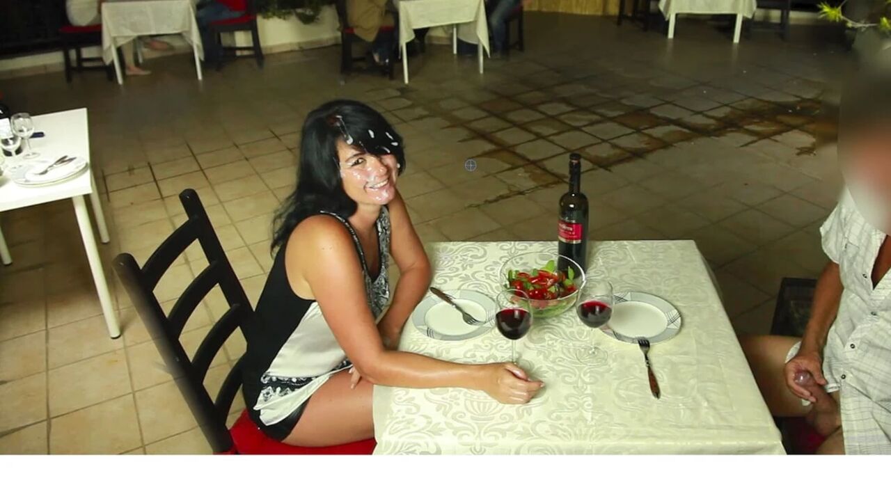 Public Extreme! Hot Licking and Fucking Orgy in a Restaurant