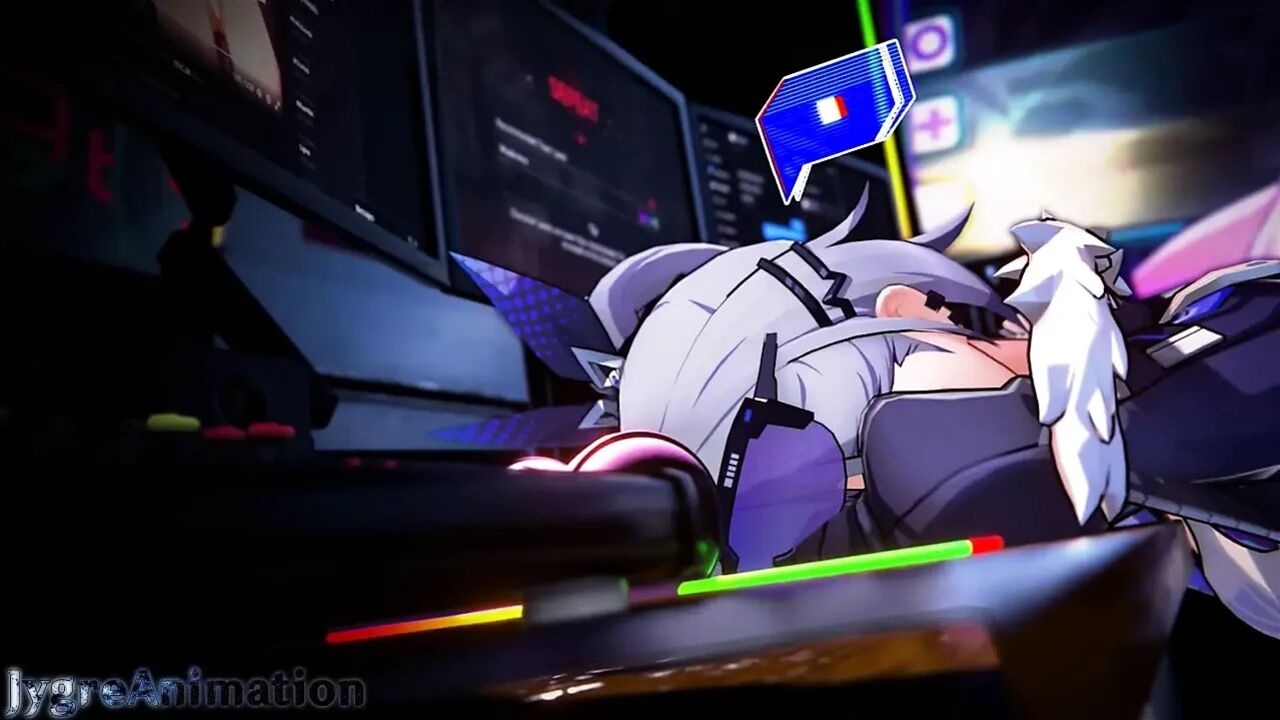 Silverwolf HSR: Horny gamer girl keeps loosing