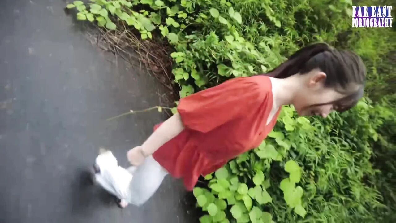 Steamy T Back Stroll with a First Time Outdoor Peach That Drives Nonstop Release Part 3