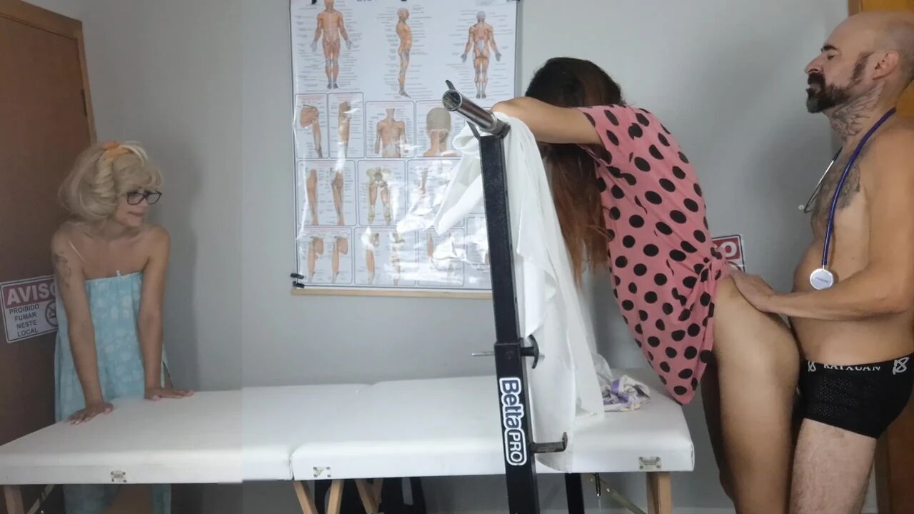 Stepmother Takes Stepdaughter for the First Time to the Fake Gynecologist!