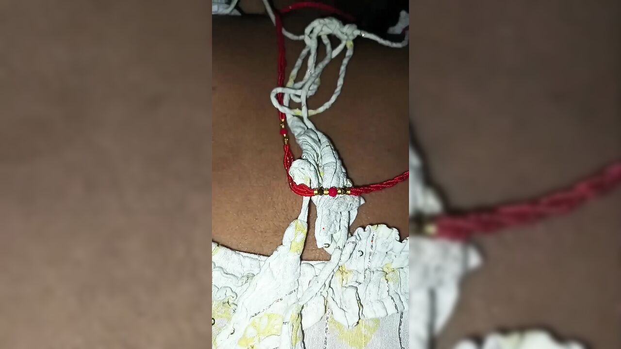 Thick hair in my thick pussy at night I fucked my pussy in doggy style by sliding my panty tights and I killed my pussy.