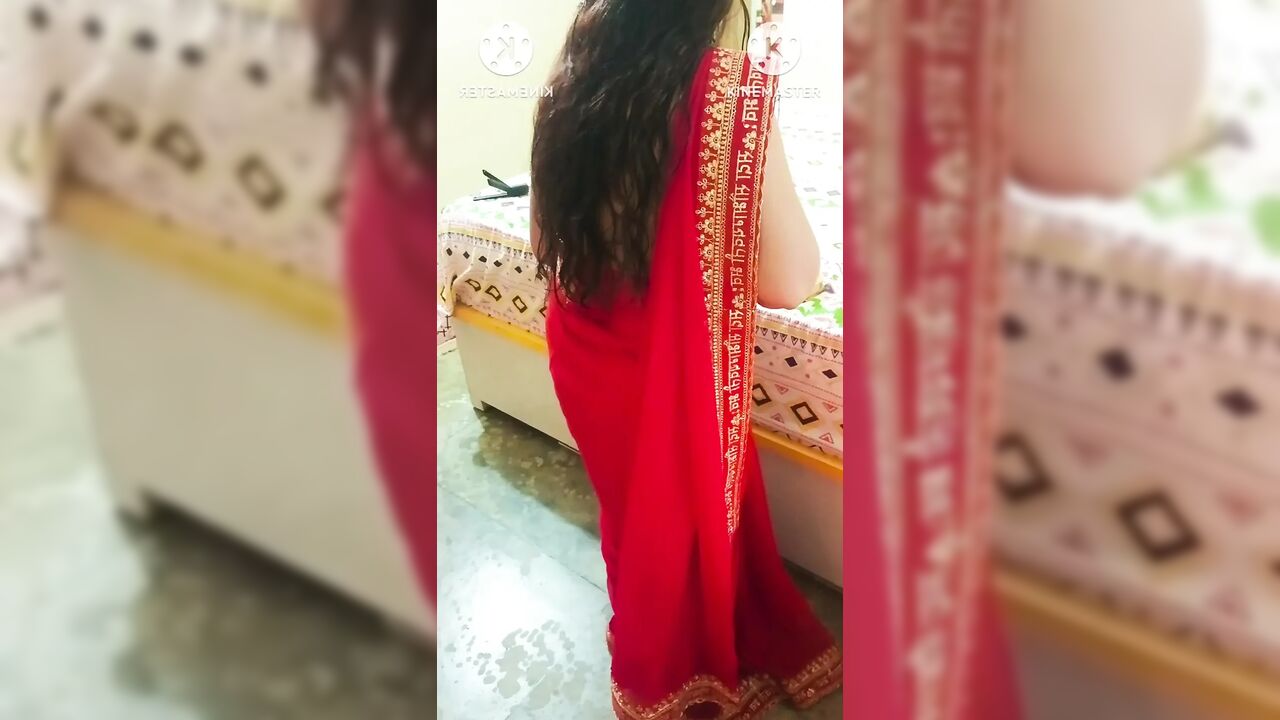 Pankhuri Kunal Shooting in Red Hotel Room