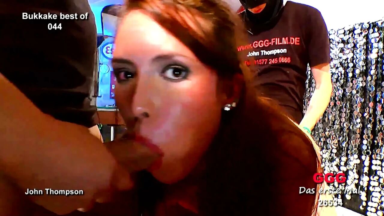 Ggg - Bukkake Party - Busty Brunette Gets Covered in Cum by Multiple Guys