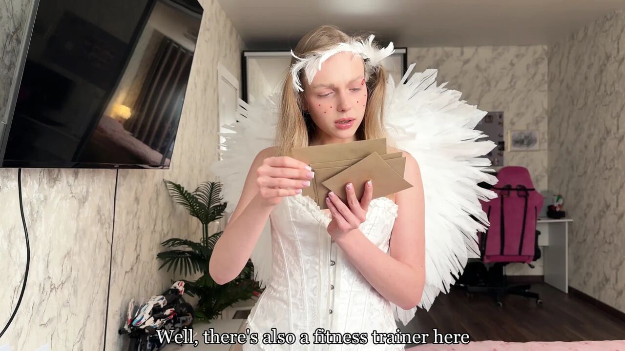 Cupid came to take my heart, but got cum on both cheeks