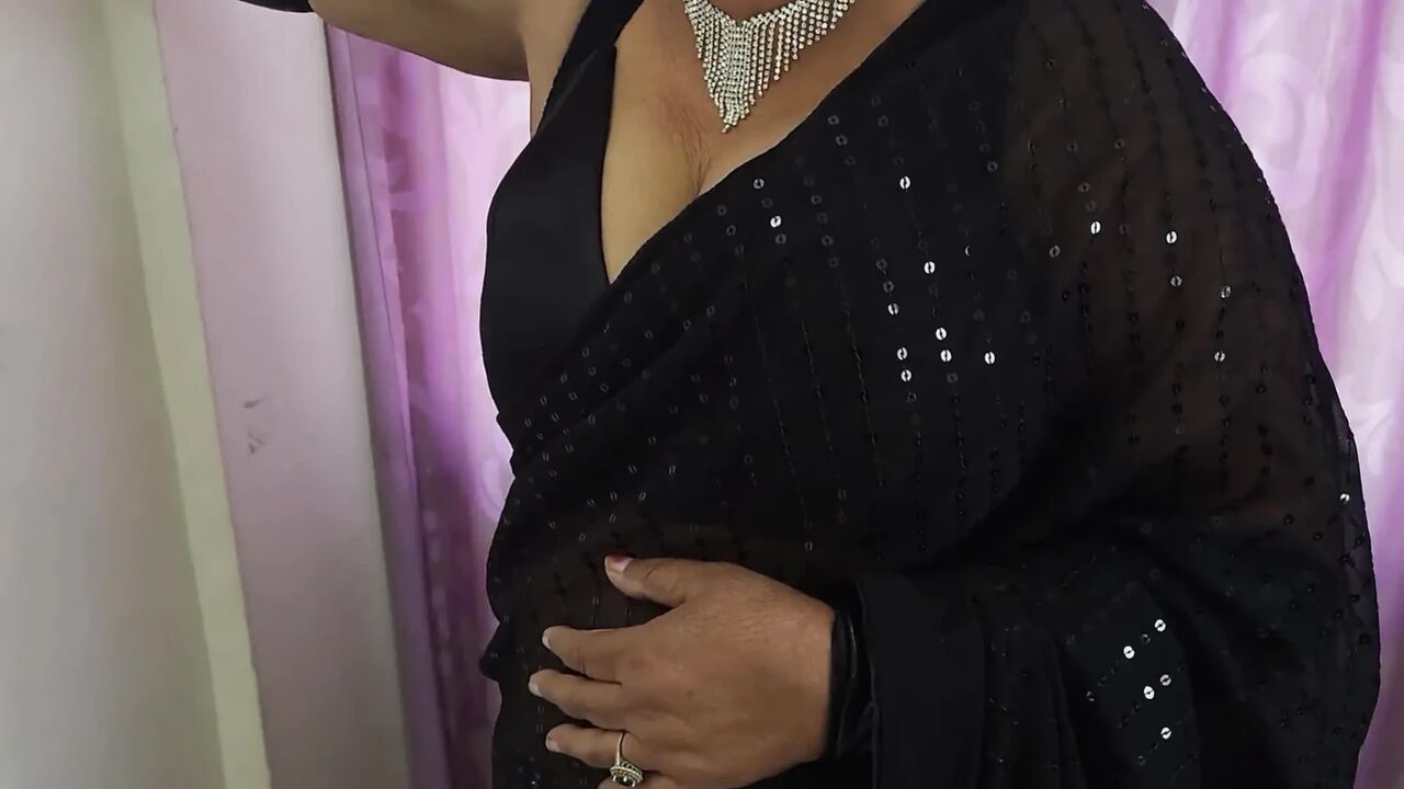 Happy Udigiri How Is My Black Saree Look