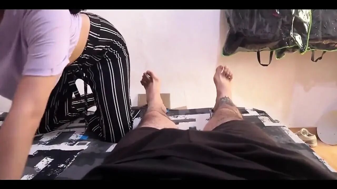 Beautiful College Girl Sucks Me off and Swallows the Cum