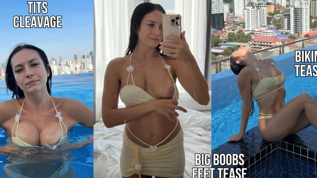 Bikini Tease, Tits Cleavage, Feet, Tits Flash