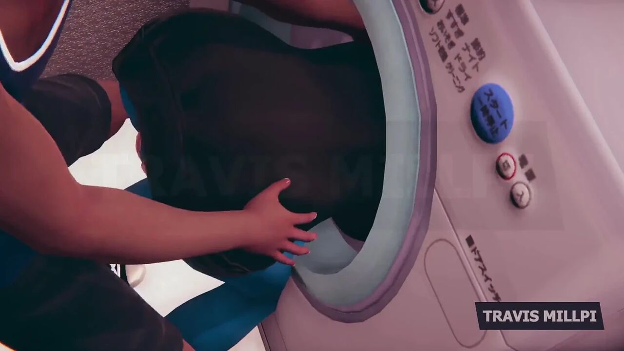 Redhead Stuck in Washing Machine Sexy Rescue & Locker Room Tease (3d Animation)
