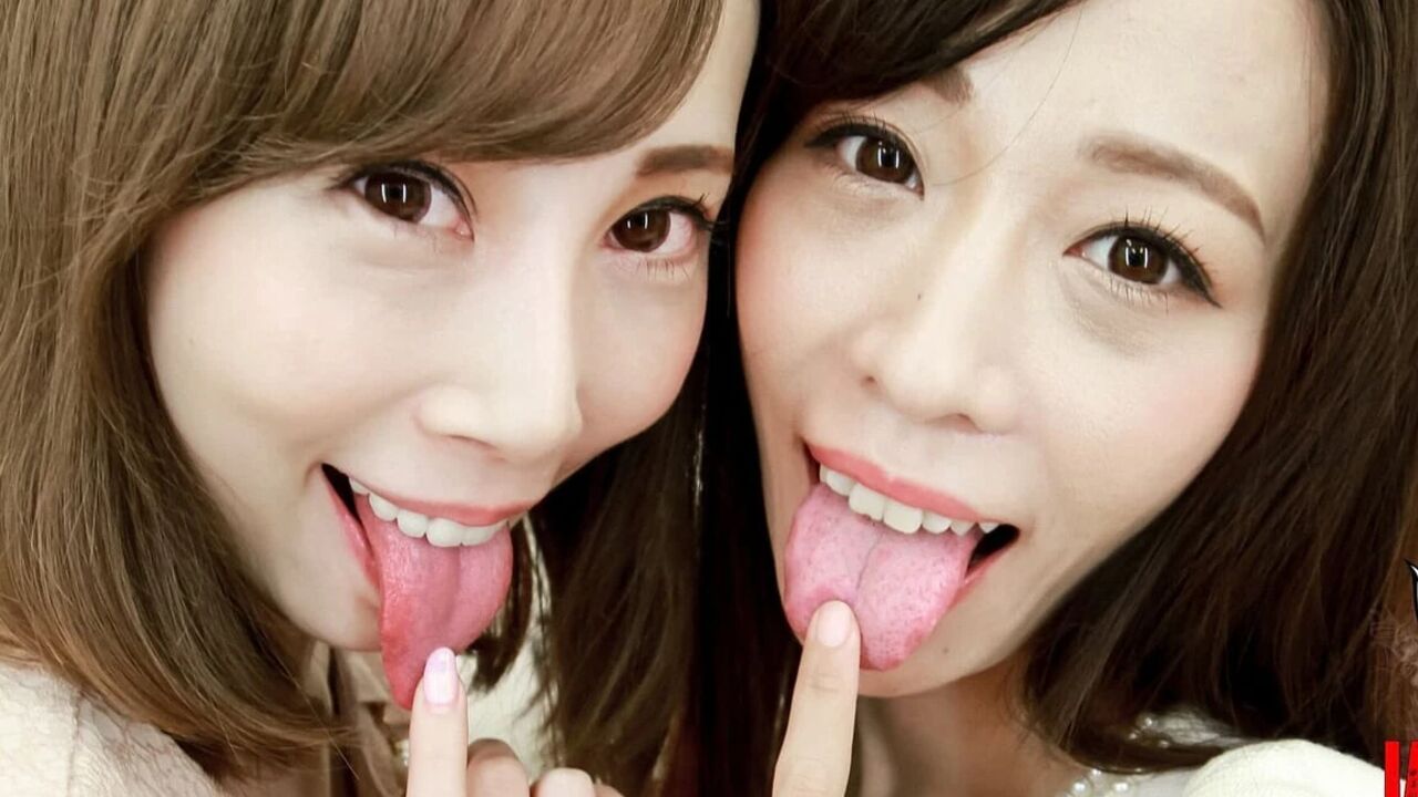 Aya and Yuri's Invitation: a Playful Lesbian Kiss