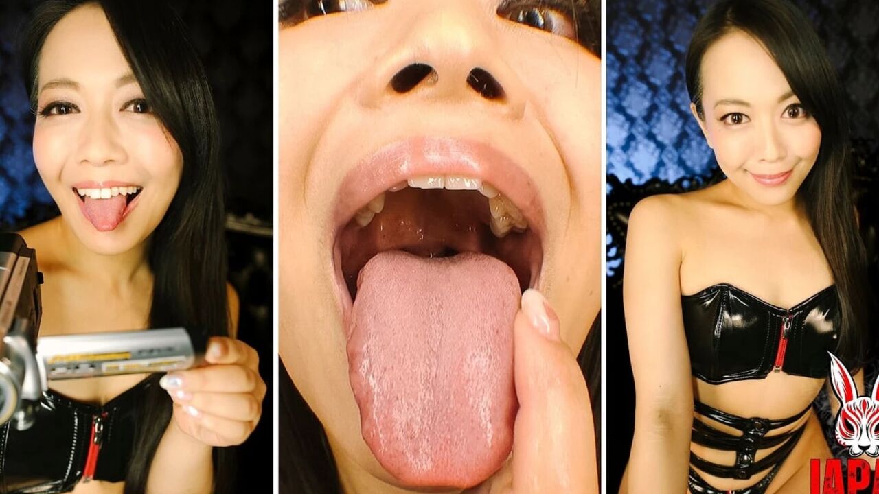 Dirty POV: Mistress Kiwako Oikawa Fucks Her Mouth with a Spit-covered Finger... Careful - if You Stare, She’ll Spit on You.