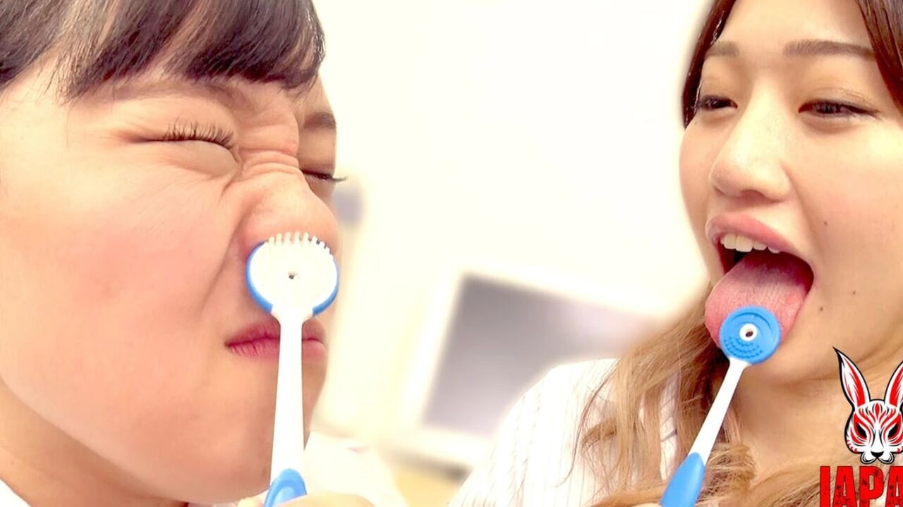 Japanese Airu Hashino Puts Her Breath and Tongue Inside Seira Hoshisaki's Nose