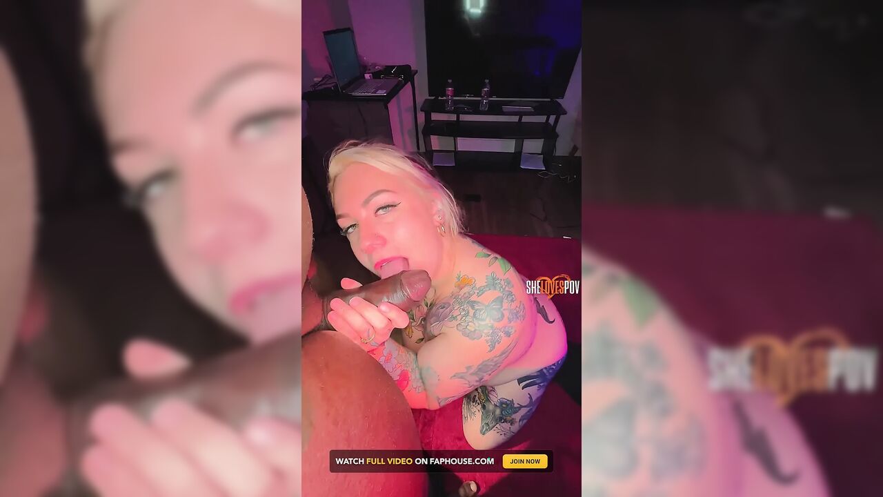 Semaj Media Tatted PAWG Arizona Rose Seduces Me with a Blowjob and Some Pussy Instead of Paying Me!!!