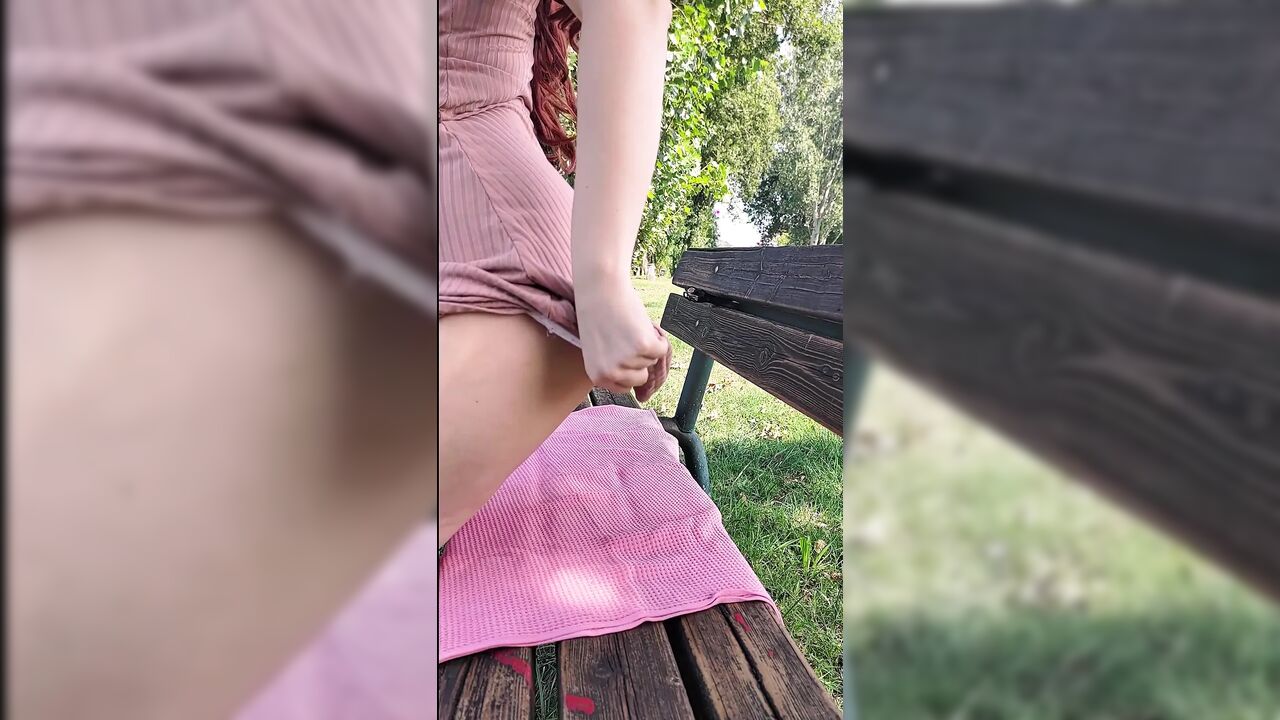 I Couldn’t Wait: Risky Park Bench Orgasm