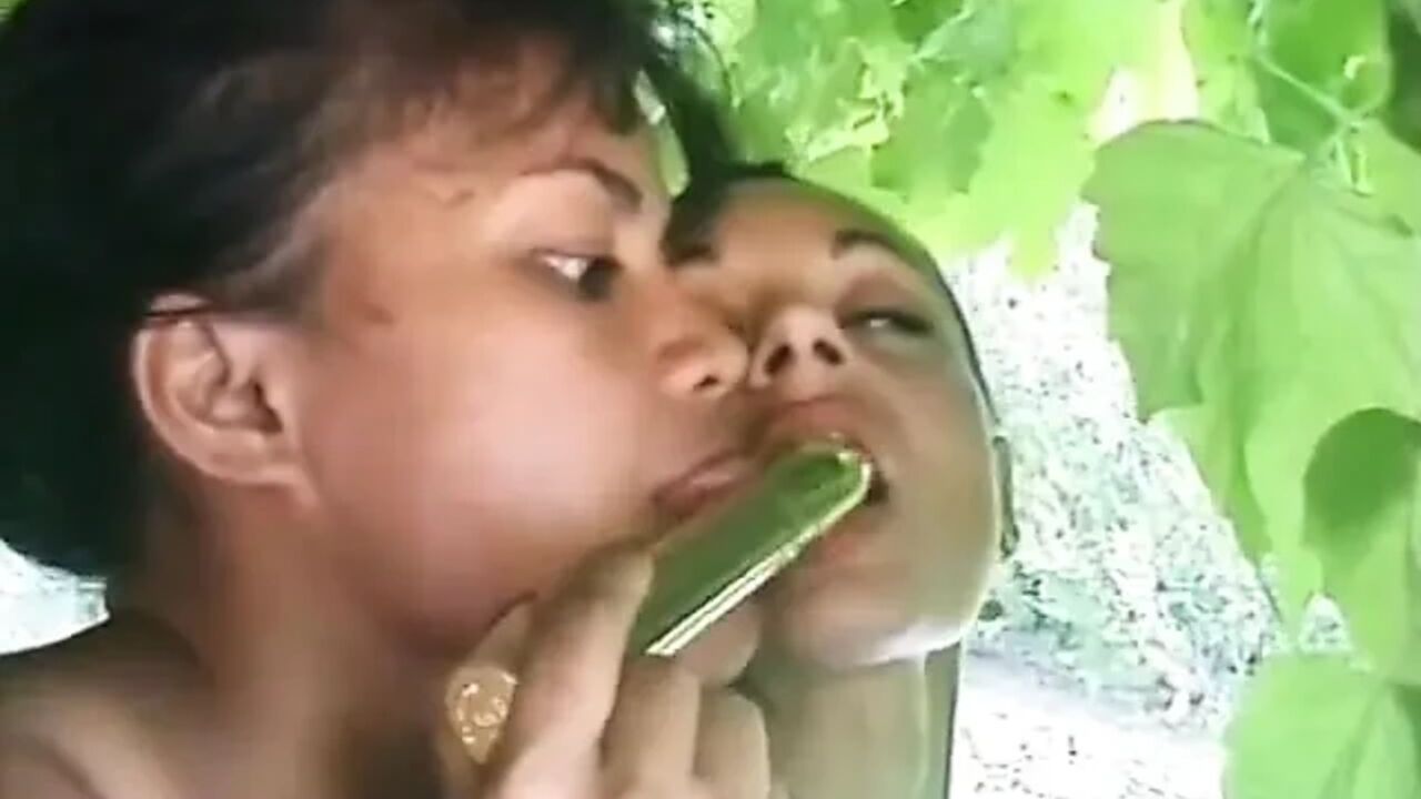 Brunette dykes strapon fucking outdoors