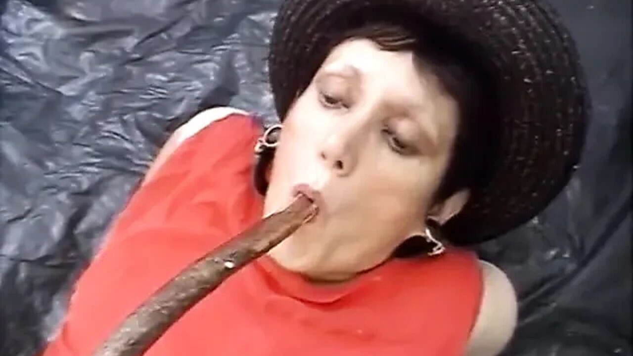 Two mature whores licking in the woods