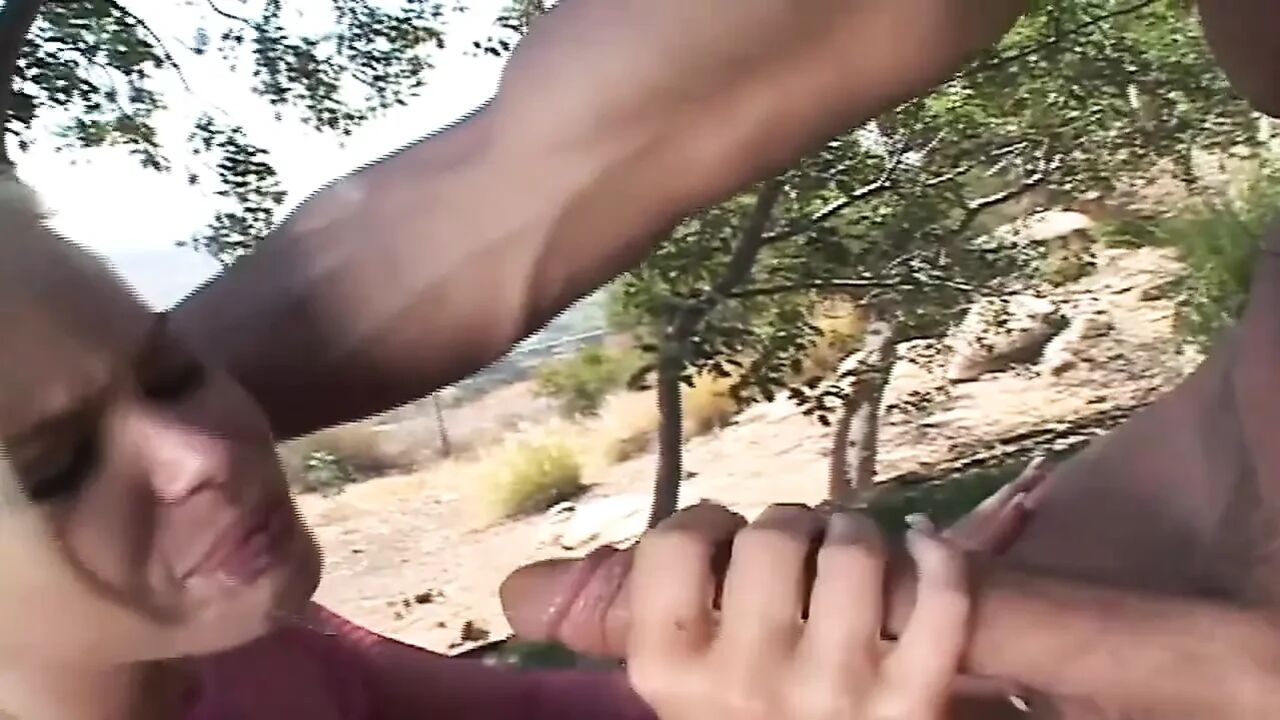 Outside in the Park She Blows His Thick Cock