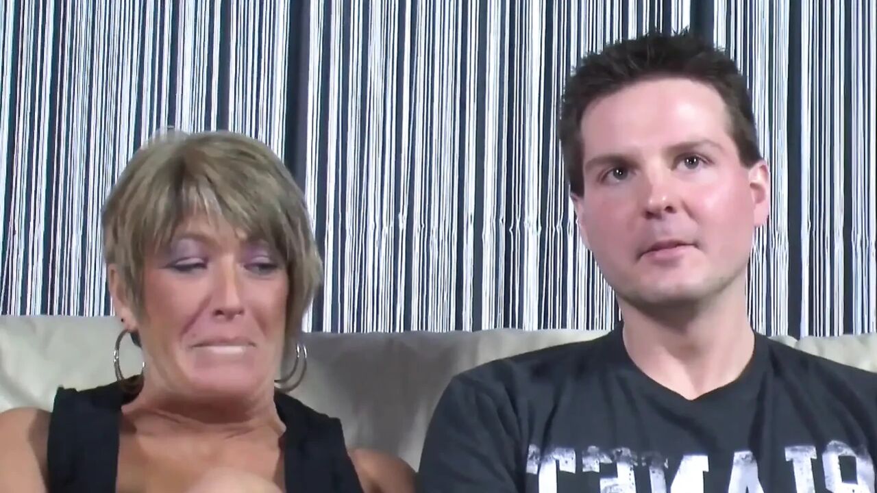Horny Housewife with Big Tits Gets Two Big, Young Cocks Fucked in Her Shaved Pussy