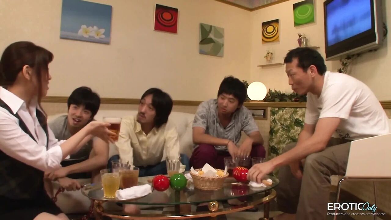 Japanese Stepsister Fucked by Her Stepbrother and His Friends!