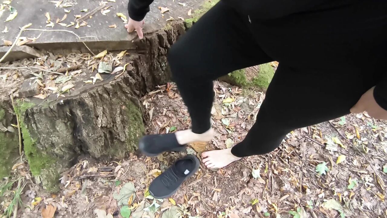 Labia and breasts beating in nature
