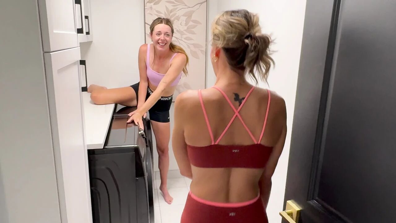 Serenity Cox and Nadia Foxx Get Naughty in the Laundry Room