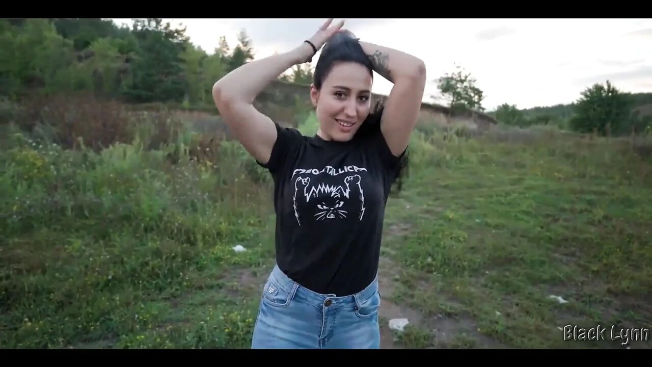 Black Lynn Ties Her Long Black Hair Into a Ponytail to Show Me How She Sucks Cock