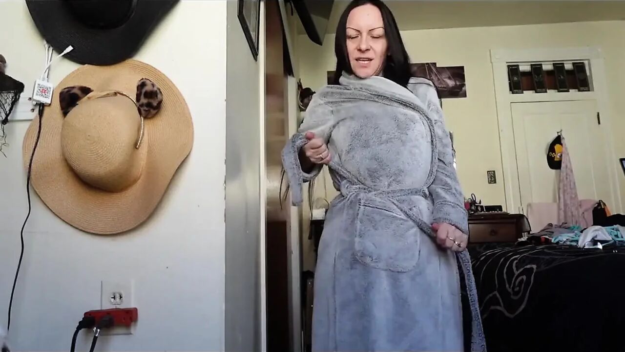 Fuzzy Robe Tease