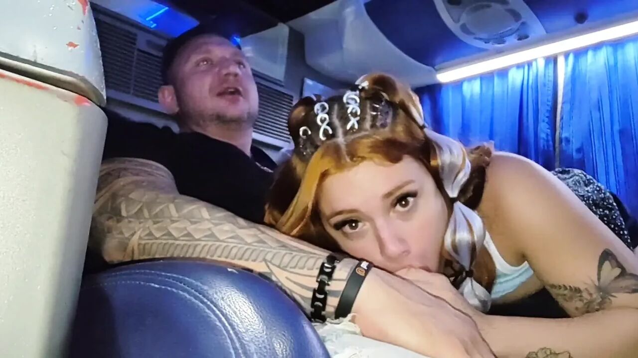 Fucked the redhead on the travel bus