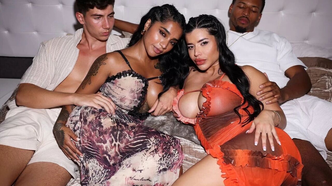 Hot Foursome with Busty Latina Sara Retali and Her Husband- Yasmina Khan
