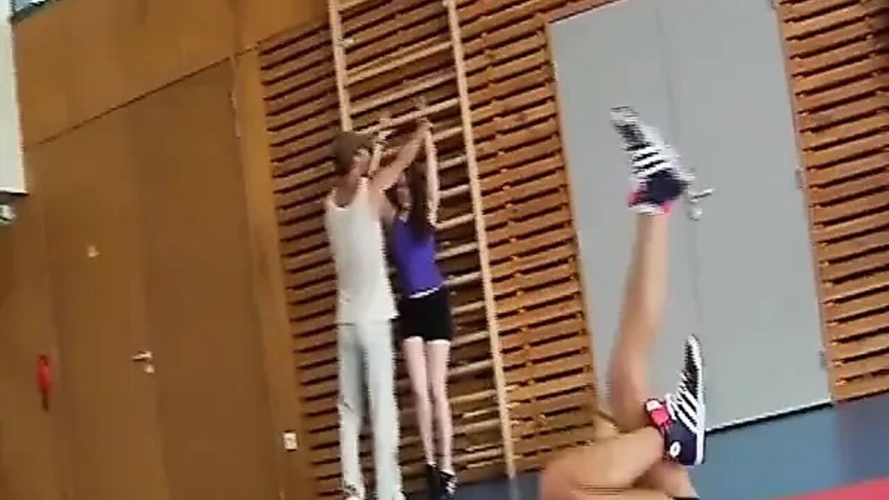 French Babe Ass Fucked by Her Trainer in Gym