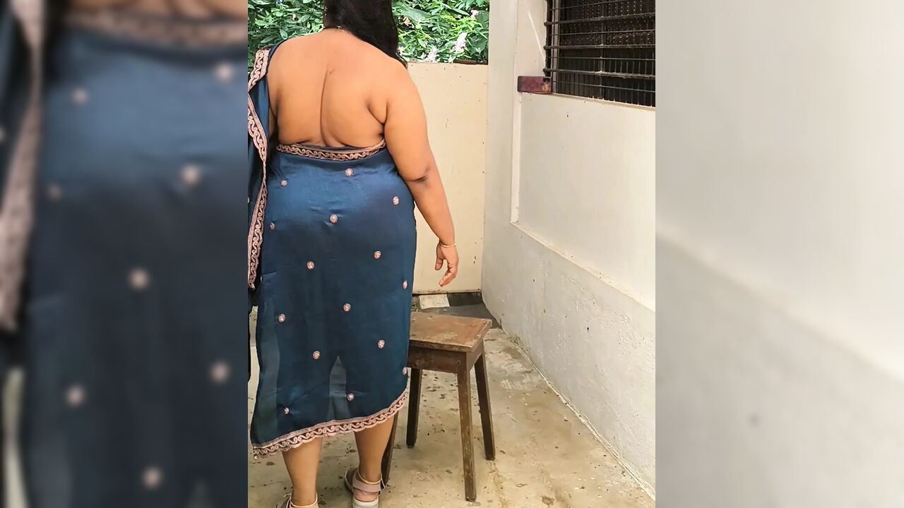 Desi girl in topless sexy photoshoot in blue salwar, after shoot picture
