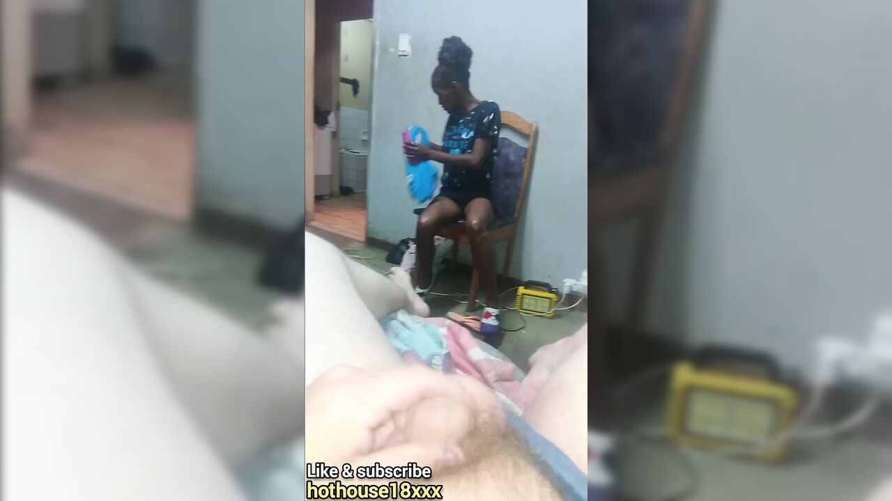 Hot Whore Play with Pussy & Vibrator on Chair in Purple High Heels