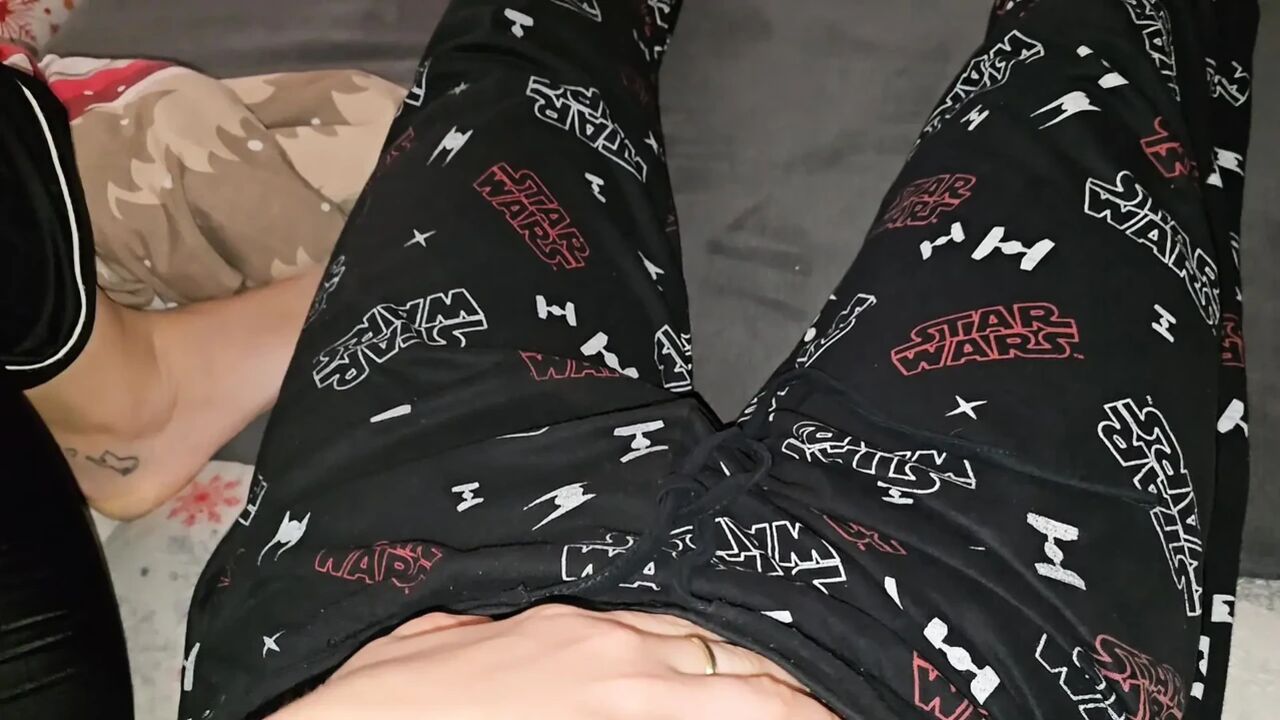 My Wife Gives Me a Handjob on the Couch While We Watch TV Together in the Evening