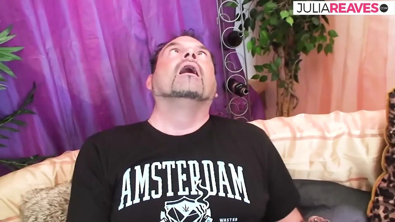Dirty blonde with big tits enjoys his dick
