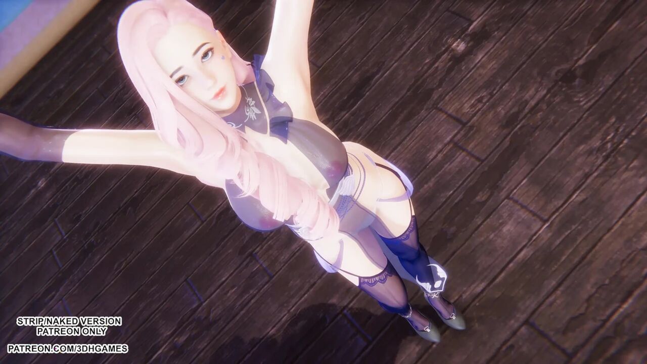 MMD Hyolyn - See Sea Seraphine Sexy Kpop Dance League of Legends Hentai Uncensored 4K 60FPS