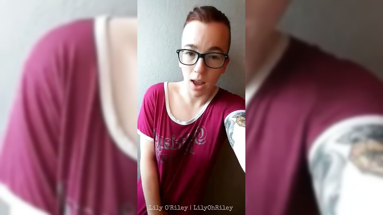 Fit Redhead Rubs Her Big Clit and Cums Hard Before Her Shower