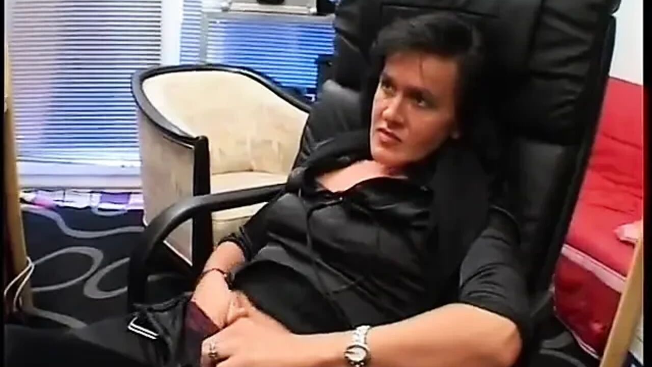 Brunette secretary milf gets banged in pov