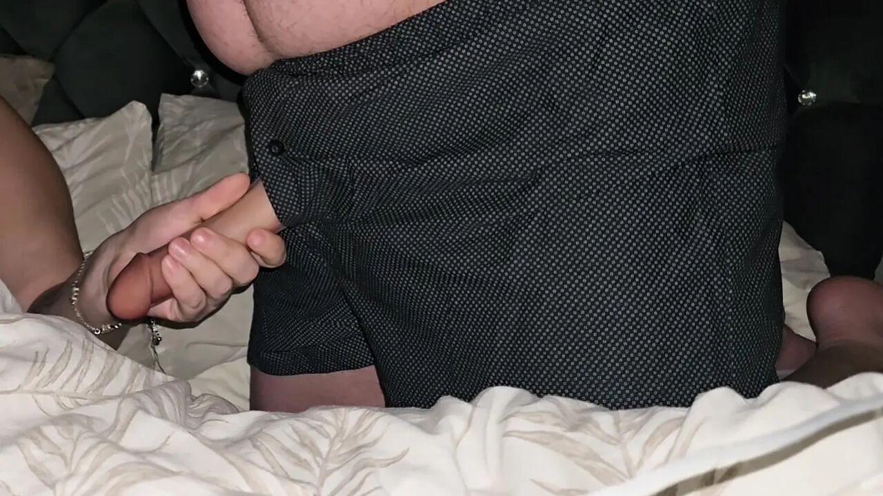 My Husband Is Not at Home! Step mom handjob step son dick