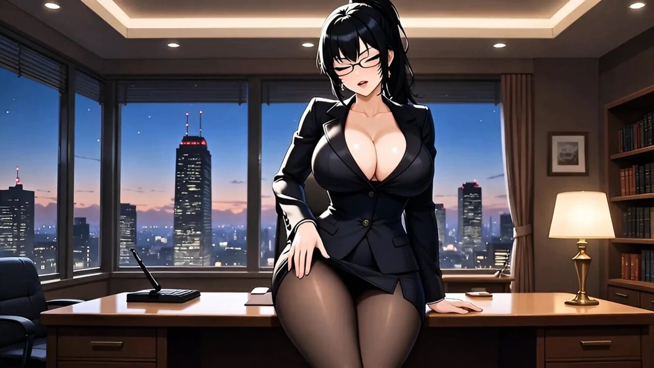 Powerful CEO Unwinds After Board Meeting - Intense Office Solo Orgasm