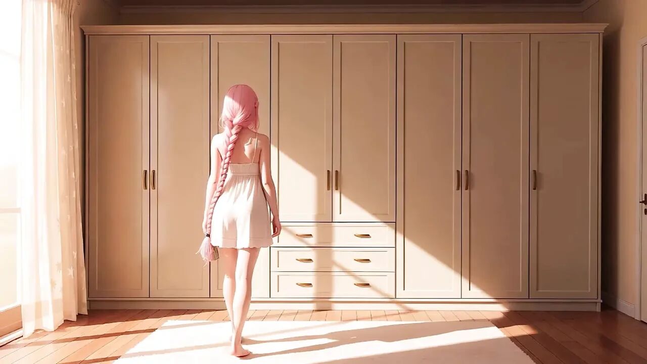 Lustful Pink Haired Cutie Outdoor Stroll to Bedroom Soft