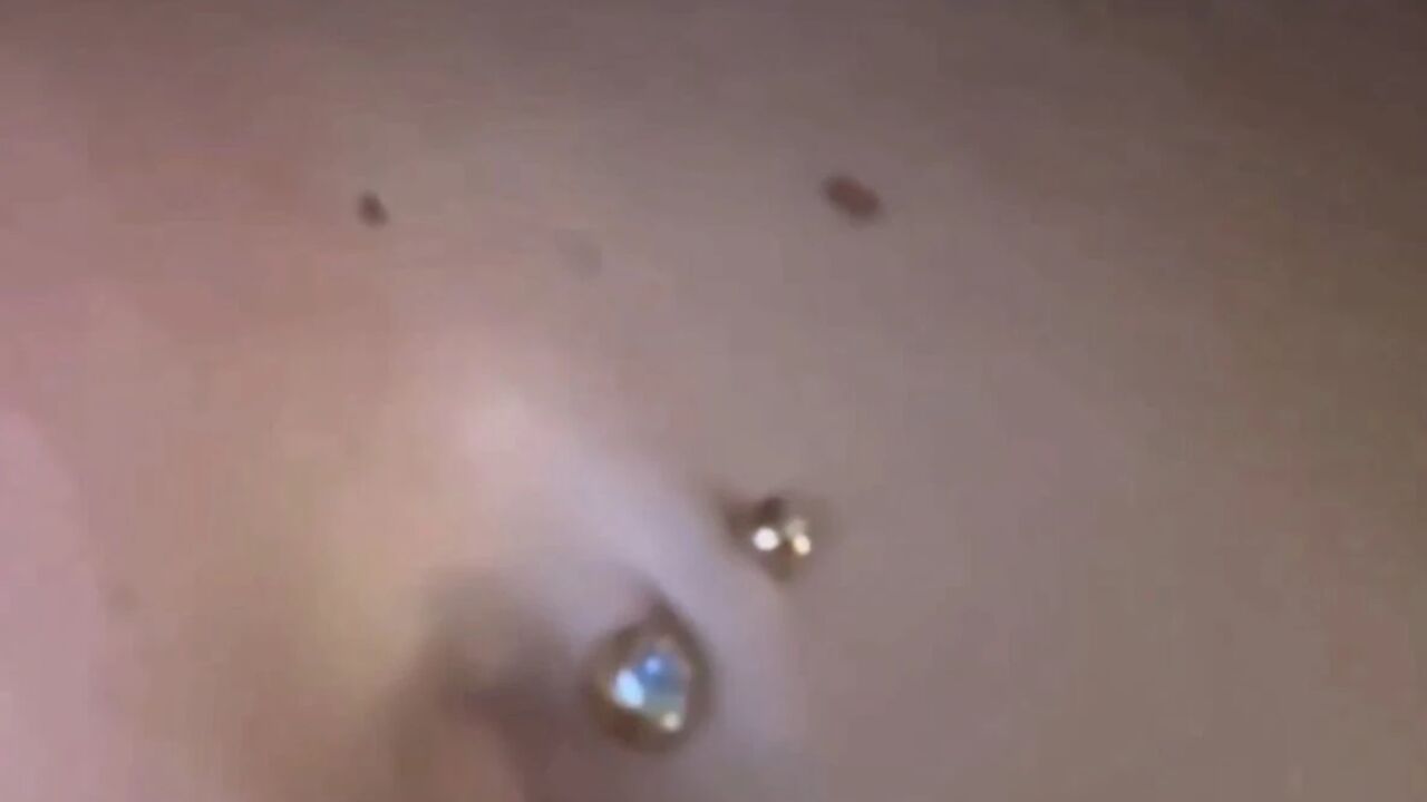 Navel Piercing Tongue Lick