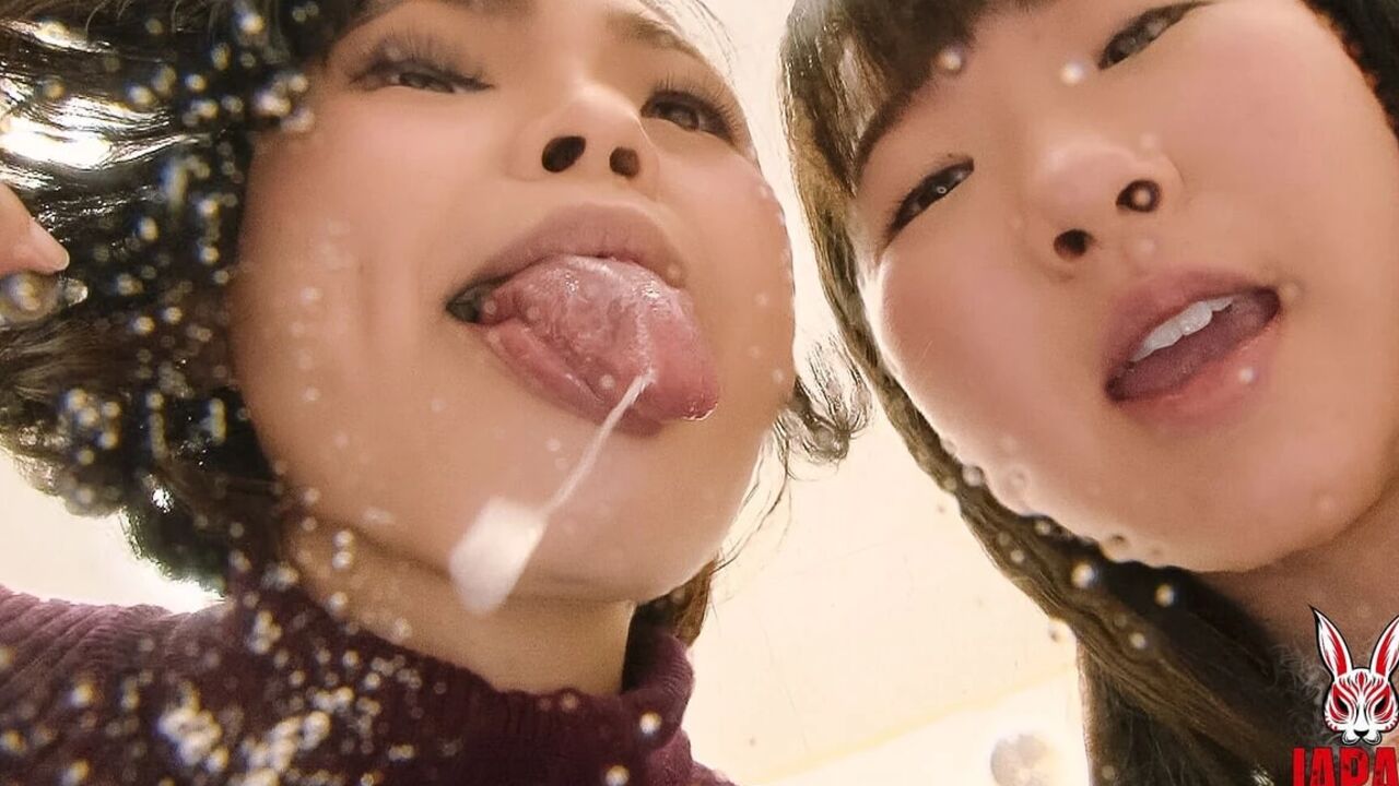 Double Virtual Lesbian Tongue Kiss - Nanoka Yuho and Ayu Kumano