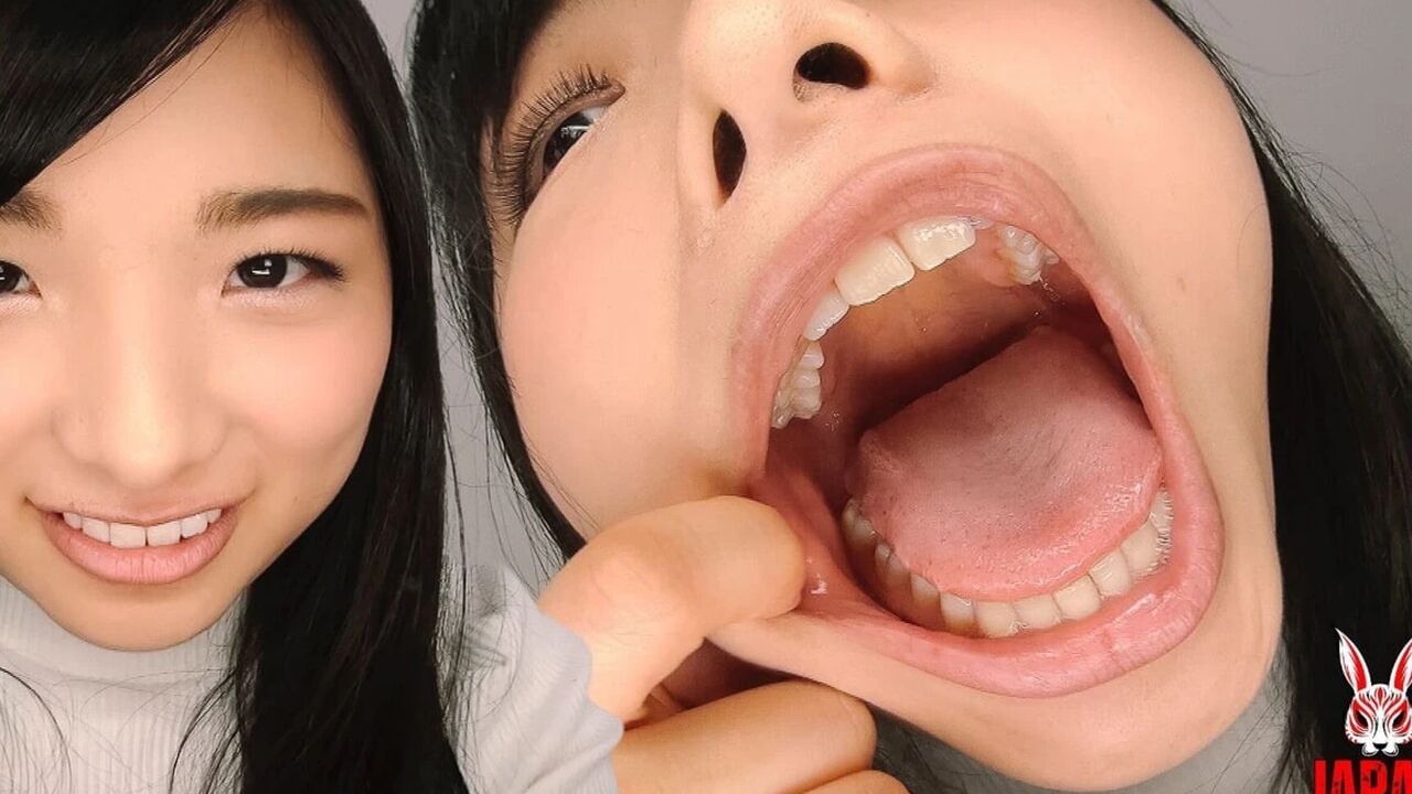 POV Video! Selfie of Mouth and Tongue Observation - Suzu Shiratori