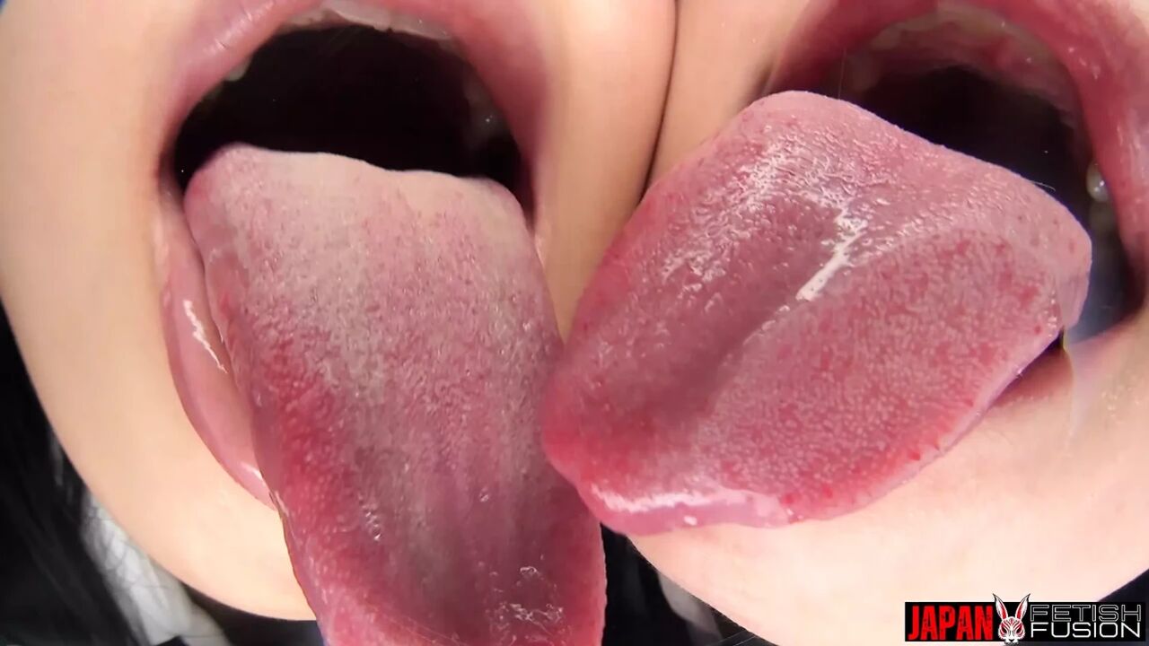 POV!! Double Lesbian Tongue Kiss with Long and Playful Schoolgirl Style - Hikari Mitsuki and Ena Yuzuriha