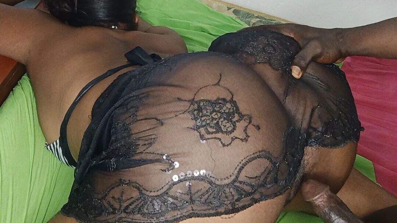 My Stepsister's Best Friend Wishes Me a Merry Christmas with Her Big Ass on All Fours on My Bed