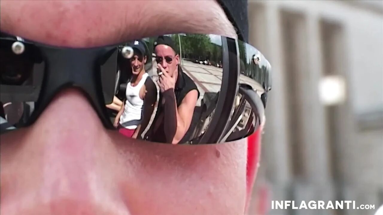 Skinny bitches fucked outdoors