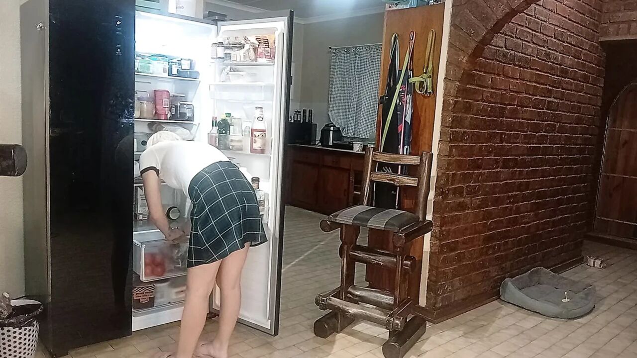 Kitchen sex with biker