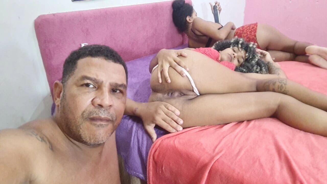 Young girl fucks with crown next to my wife's cuckold