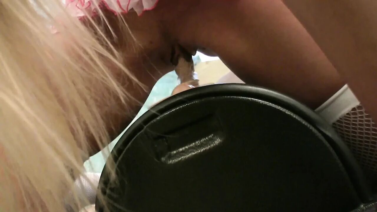 My Wife: a Slutty Blonde Housewife Spending Her Free Time Riding Big Hard Cock Dildo