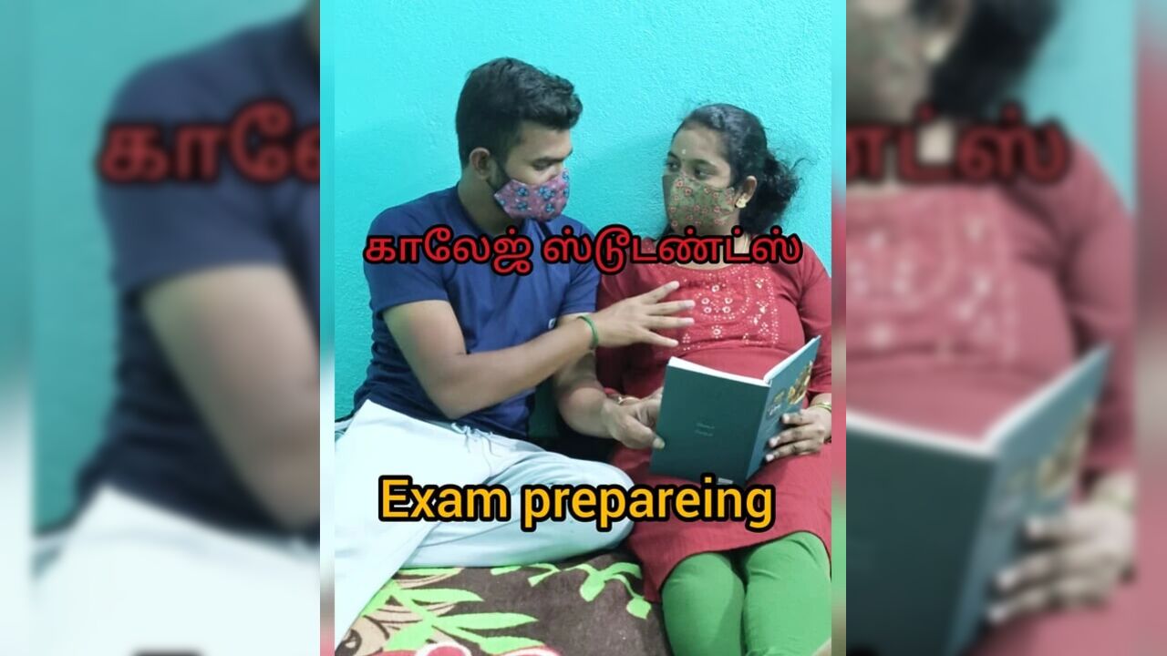 College students exam preparing time