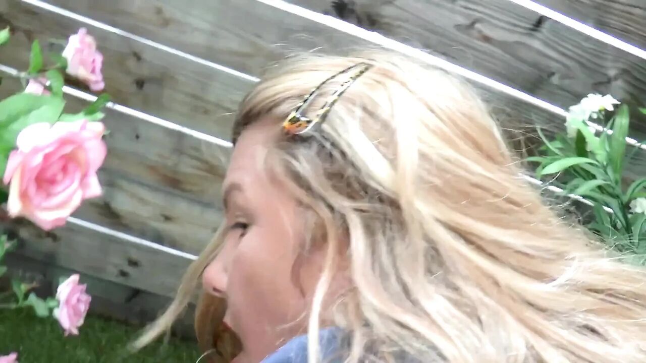 Blonde BBW Outdoor Titfuck and Ass Riding Frenzy